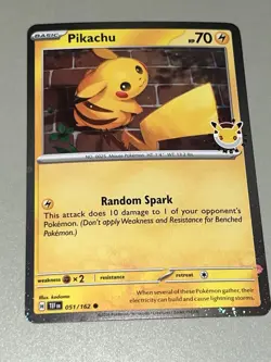 Pikachu 051 /162 Stamped 2026 Pokemon Day 30 Promo TCG With Coin - Image 2