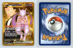 Team Rockets Mewtwo EX #240/182 SV Destined Rivals Hyper Rare Holo Pokemon TCG - Image 1