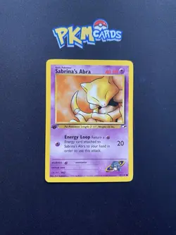 Pokemon TCG Sabrina's Abra Gym Heroes 91/132 Regular 1st Edition LP. - Image 1