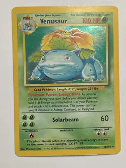 Pokemon TCG - Venusaur 15/102 - Holo Unlimited - Base Set Unlimited WOTC LP - Image 2