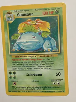 Pokemon TCG - Venusaur 15/102 - Holo Unlimited - Base Set Unlimited WOTC LP - Image 3
