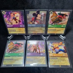 Disney Lorcana TCG Reign Of Jafar Playable Legendary Card Lot X 6 - Image 1