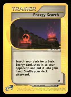 Energy Search - 153/165 - Common - Expedition - Pokemon Card - MP - Image 1