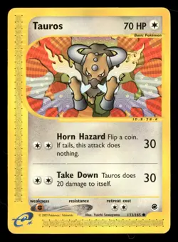 Tauros - 133/165 - Common - Expedition - Pokemon Card - MP - Image 1