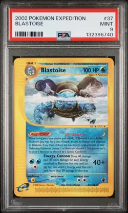 2002 POKEMON EXPEDITION #37 BLASTOISE PSA 9 - Image 1