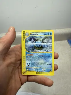 Pokemon Blastoise Holo Card 4/165 Expedition Base Set - Image 1