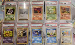 Vintage PSA 8 & 9 Graded Pokemon Card Lot - 10 Cards - English & Japanese - Image 1