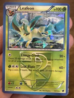 Pokemon TCG Leafeon Plasma Freeze 11/116 Holo WOW Cracked Ice Foil Rare 2013 - Image 1