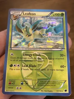 Pokemon TCG Leafeon Plasma Freeze 11/116 Holo WOW Cracked Ice Foil Rare 2013 - Image 2