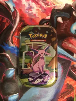 Pokemon TCG: Scarlet & Violet Prismatic Evolutions Mini Tin Box Espeon SEALED - Image 1