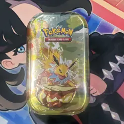 Pokemon TCG: Scarlet & Violet Prismatic Evolutions Sealed Mini Tin Jolteon - Image 1