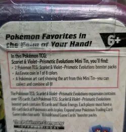 Pokemon TCG Scarlet & Violet Prismatic Evolutions Mini Tin Sealed (Flareon) - Image 2