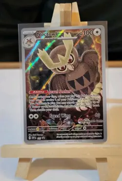 Pokemon TCG Noctowl SVP 141 Pokemon Center Stamped Black Star Promo NM - Image 1