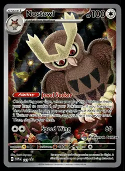 Pokemon Center Logo Exclusive #141 Noctowl ETB Promo Pokemon TCG Card - Image 1