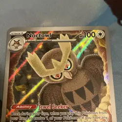 Pokemon TCG Noctowl Pokemon Center Exclusive Stellar Crown Black Star Promo 141 - Image 3