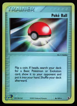 Poke Ball 86/109 Ruby and Sapphire Reverse Holo Pokemon Card - Image 1