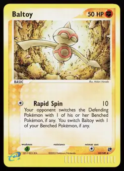Baltoy 32/100 Sandstorm Reverse Holo Pokemon Card - Image 1
