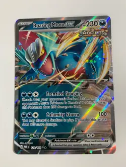 Roaring Moon EX 124/182 Double Rare sv04: Paradox Rift Holo Pokemon TCG Card - Image 1