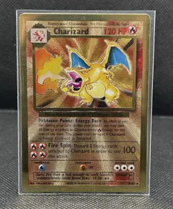 Charizard 4/102 Pokemon Celebrations Gold Metal Card Ultra Premium Collection NM - Image 1