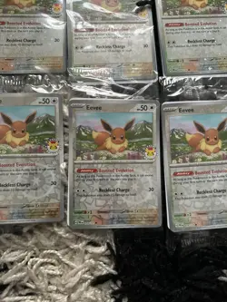 Eevee Pokemon Day Stamp Prismatic Evolutions Set TCG Card 074/131 Sealed X10 - Image 1