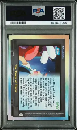 2000 TOPPS POKEMON TV ANIMATION SER 2 EPISODE CARDS THE TOWER OF TERROR PSA 9 - Image 2