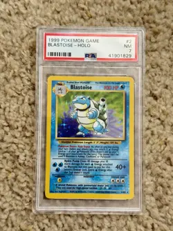 PSA 7 Pokemon Card Blastoise 002/102 Base Set Holo 1999 Near Mind - Image 5