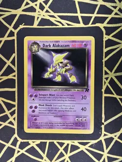 🔥 Dark Alakazam 18/82 🔥 Non Holo Rare Team Rocket Set Pokemon Card WOTC TCG - Image 2
