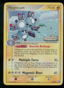Magneton 22/92 Ex Legend Maker Reverse Holo Rare Stamp Pokemon Card - Image 1