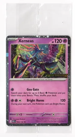 Xerneas 064/132 Best Buy Exclusive Sealed Promo Pokemon Mega Evolutions Stamp - Image 1