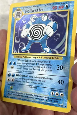 1999 Pokemon Poliwrath HOLO Base Set 13/102. Rare/Vintage. Excellent/Very Good. - Image 3