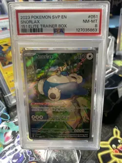2023 POKEMON SVP EN-SV BLACK STAR PROMO 151 ELITE TRAINER BOX #051 SNORLAX PSA 8 - Image 1