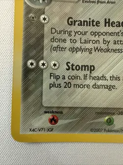 Lairon 32/108 EX Power Keepers Reverse Holo Rare Stamped Pokemon Card - Image 4