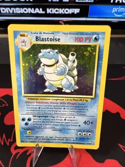 Blastoise 2/102 ITALIAN HOLO Rare Base Set POKEMON 2000 Moderately Played - Image 1