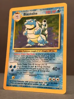 Pokemon Base Set Blastoise Holo - Lightly Played LP - Original Vintage 2/102 - Image 4