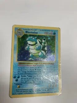 Pokemon Blastoise 2/102 Base Set (Shadowless) Unlimited Holo Damaged - Image 1
