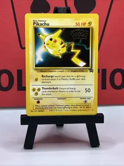 Pikachu #4 1999 WB Black Star Promo Pokemon the First Movie Pokemon TCG - Image 2