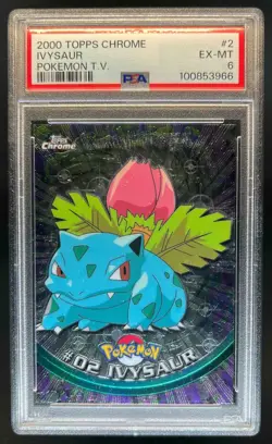 2000 Topps Chrome Pokemon Ivysaur #2 PSA 6 - Image 1