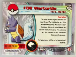 2000 Topps Chrome Pokemon Wartortle #8 - Image 2