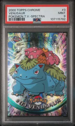 2000 TOPPS CHROME VENUSAUR POKEMON T.V. - SPECTRA #3 PSA 9 - Image 1