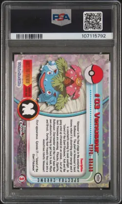 2000 TOPPS CHROME VENUSAUR POKEMON T.V. - SPECTRA #3 PSA 9 - Image 2