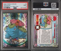 2000 TOPPS CHROME VENUSAUR POKEMON T.V. - SPECTRA #3 PSA 9 - Image 3