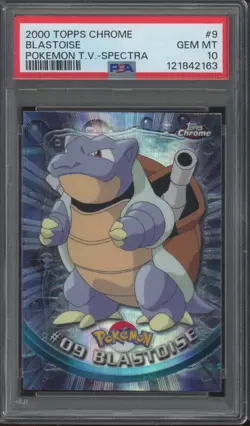 2000 Topps Chrome Pokemon TV Spectra #9 Blastoise Gem Mint PSA 10 - Image 1