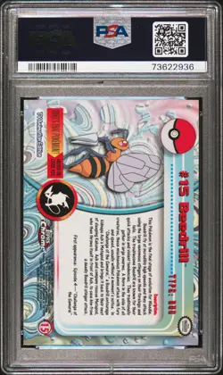 2000 Topps Chrome Pokemon T.V. #15 Beedrill Pokemon T.V. PSA 10 - Image 2