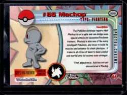 2000 Topps Chrome Pokemon Machop #66 - Image 2