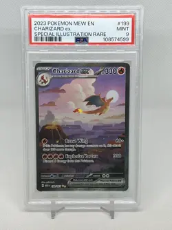Pokemon TCG Charizard EX Scarlet & Violet 151 Card Sir 199/165 PSA 9 - Image 1
