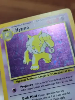 Hypno 8/62 Fossil Set Holo Rare Vintage WotC Pokemon Card MP* - Image 2