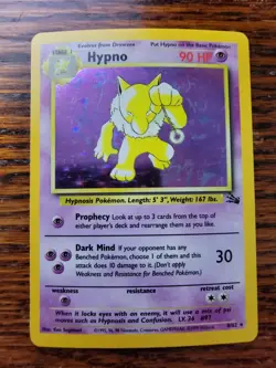 Hypno 8/62 Fossil Set Holo Rare Vintage WotC Pokemon Card MP!! - Image 1