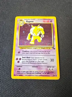 Pokemon WOTC Card - Hypno - Fossil Set - Holo Rare - 8/62 - MP - Image 4