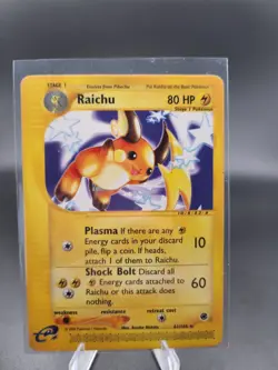 Pokemon TCG Raichu Expedition Base Set 61/165 Card, Regular Rare MP - Image 1