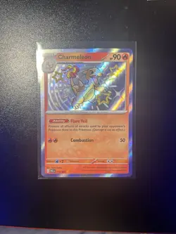 Pokemon TCG Charmeleon Holo Shiny Rare Card Paldean Fates 110/091 NM/M Condition - Image 1